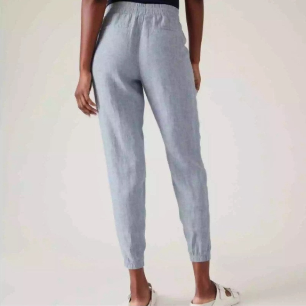 Athleta Cabo Linen Jogger Chambray Texture Size 8 TALL - Picture 4 of 16